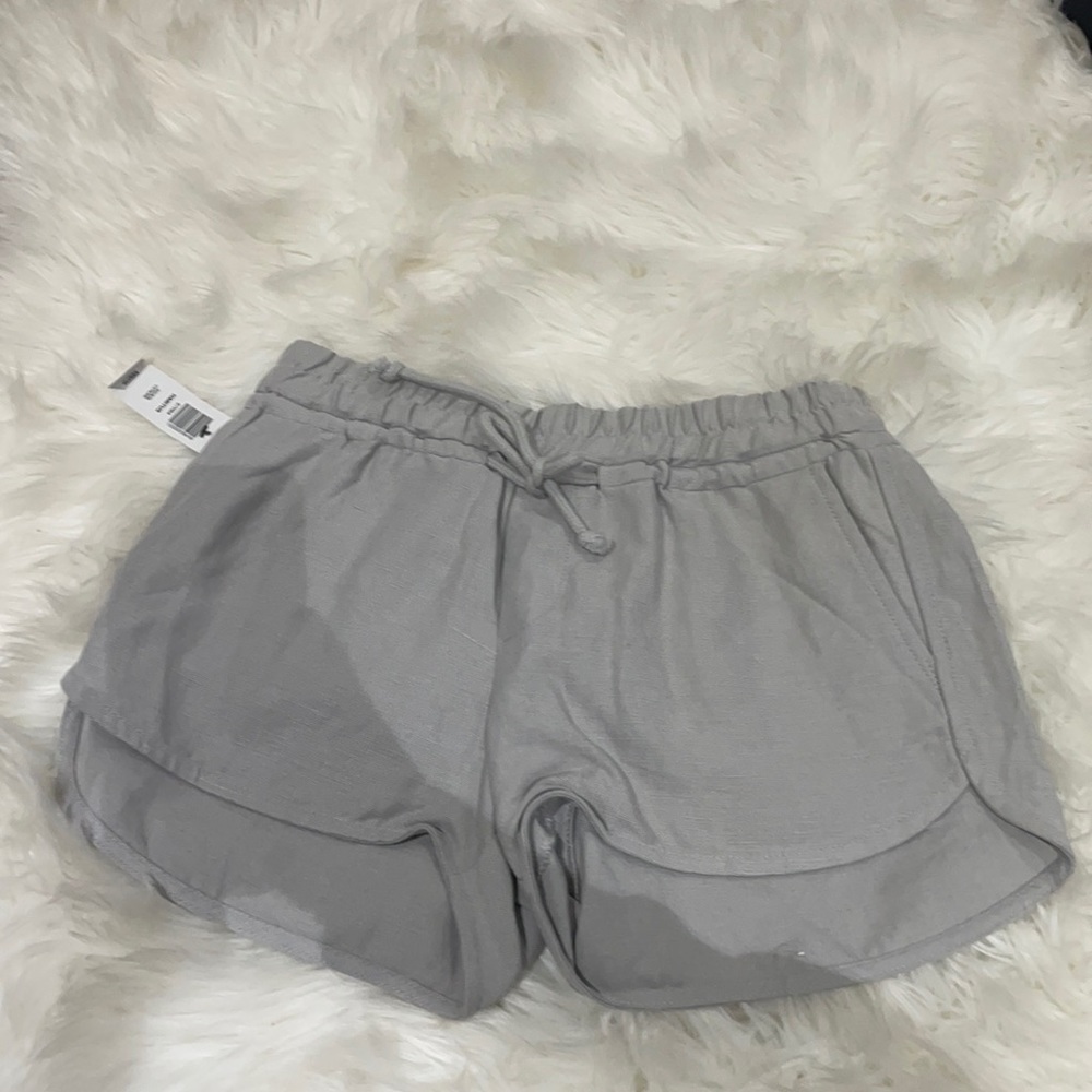 Grey linen sweat shorts NEVER WORN